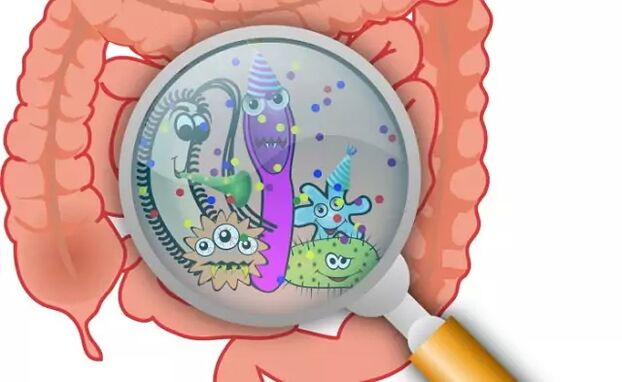 Parasites dans les intestins